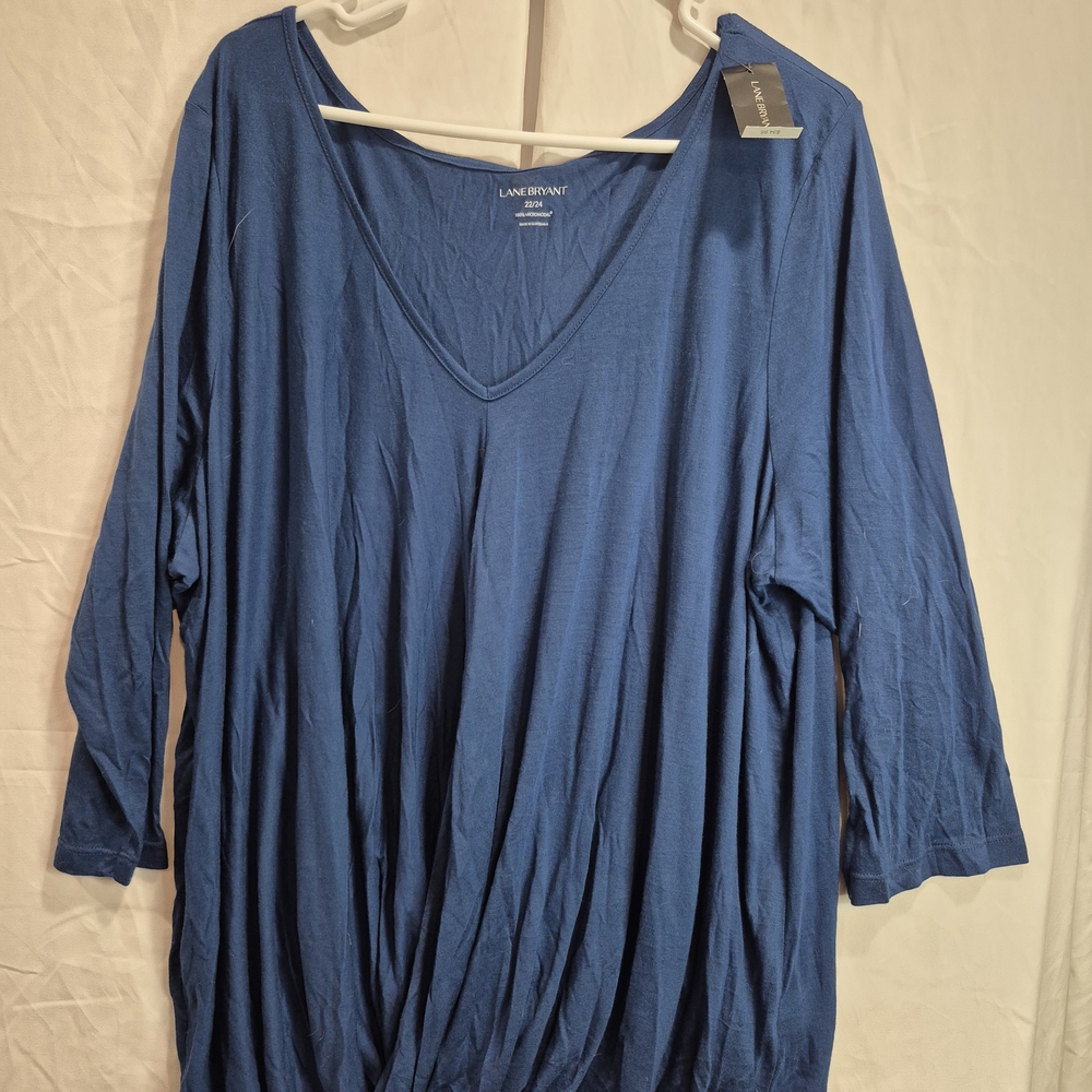 Lane Bryant Deep Blue V-Neck Tunic